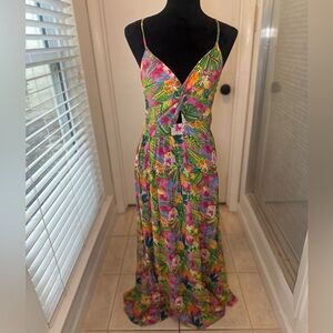 Tropical Floral Maxi Dress